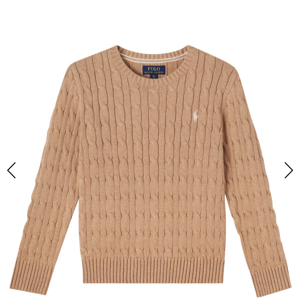 Polo by Ralph Lauren Men's Beige Cable Knit Sweater